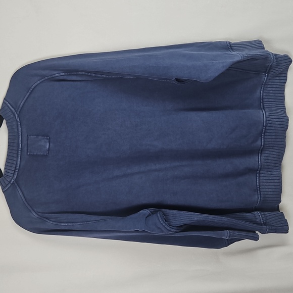 Aerie Checked Out Blue Oversized Boxy Slouchy Crewneck Sweatshirt XL - Picture 4 of 7